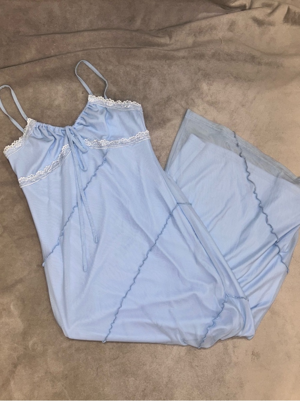 Surf shop blue maxi dress, NWOT